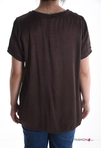 Blusa girocollo lurex maniche corte - ph 2