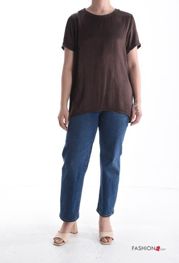 Blusa girocollo lurex maniche corte - ph 5