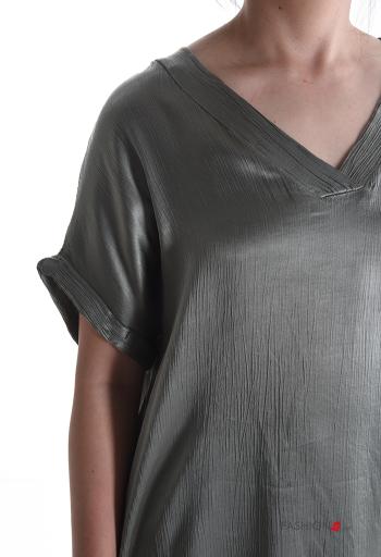 Blusa manga corta con cuello en v - ph 4