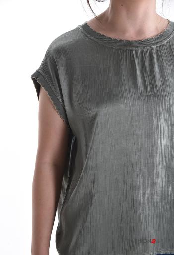 Blusa girocollo lurex maniche corte - ph 4