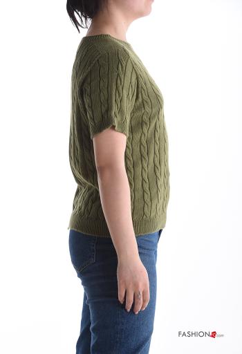 Maglione in Cotone maniche corte girocollo - ph 3