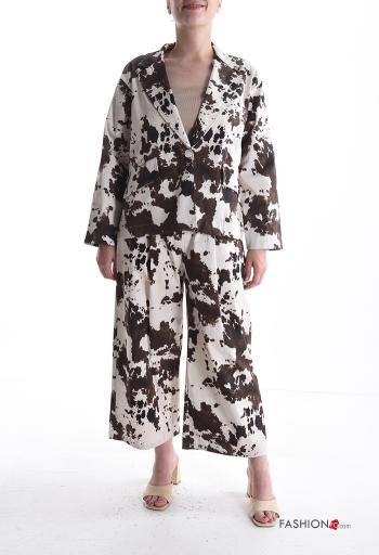 Blusão em Algodão manga comprida Padrão animal com botões sem forro - ph 5