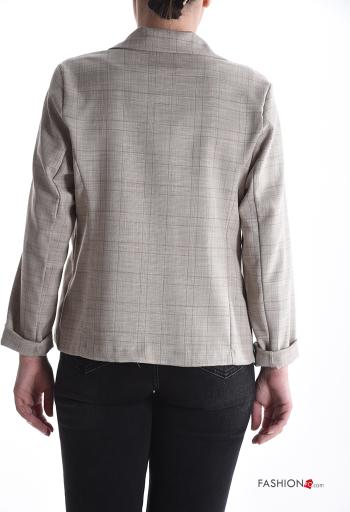 Chaqueta manga larga Estampado tartán con botones sin forro - ph 2