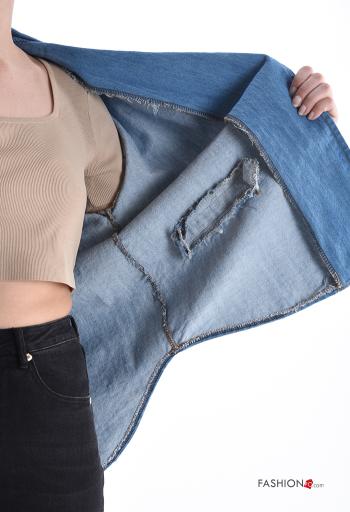 denim long sleeve Cotton Jacket with buttons without lining - ph 6