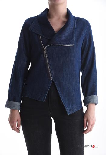 Giacca in Cotone maniche lunghe con zip senza fodera