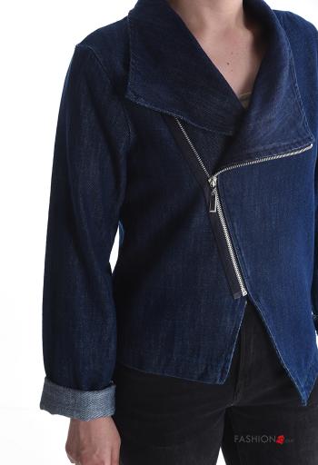 Giacca in Cotone maniche lunghe con zip senza fodera - ph 4