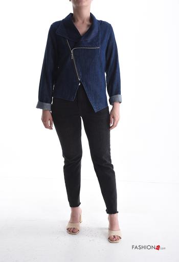 Giacca in Cotone maniche lunghe con zip senza fodera - ph 5