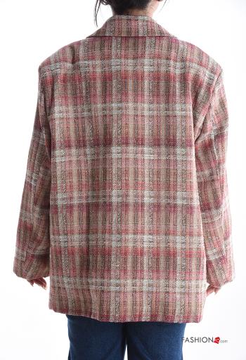 Tartan long sleeve Cotton Jacket with buttons with lining - ph 2