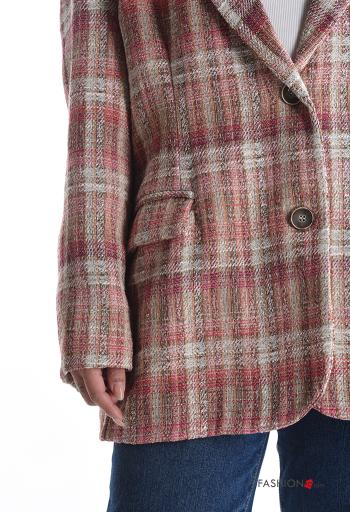 Tartan long sleeve Cotton Jacket with buttons with lining - ph 4