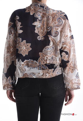 Camicia in Cotone maniche lunghe Fantasia paisley con bottoni - ph 2