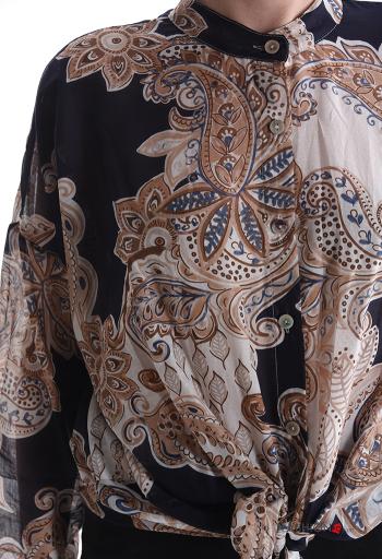 Camicia in Cotone maniche lunghe Fantasia paisley con bottoni - ph 4