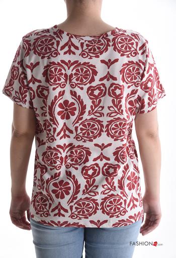 T-shirt in Cotone maniche corte girocollo Fantasia stampata - ph 2