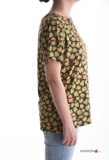 T-shirt in Cotone maniche corte girocollo Fantasia stampata - ph 3