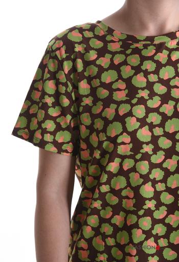 T-shirt in Cotone maniche corte girocollo Fantasia stampata - ph 4
