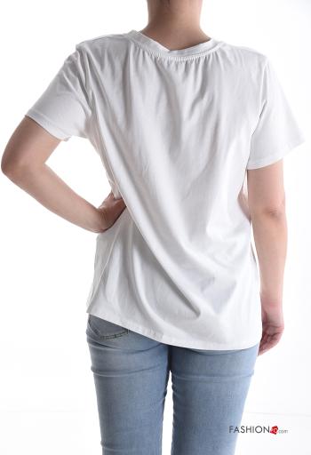 T-shirt in Cotone maniche corte girocollo Fantasia stampata - ph 2