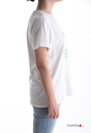 T-shirt in Cotone maniche corte girocollo Fantasia stampata - ph 3