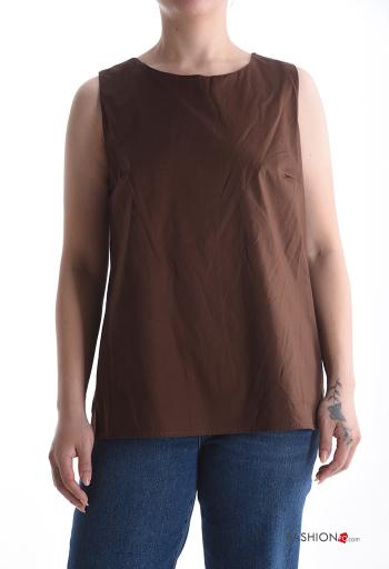 Top in Cotone senza maniche girocollo - ph 1