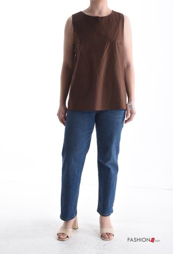 Top in Cotone senza maniche girocollo - ph 5