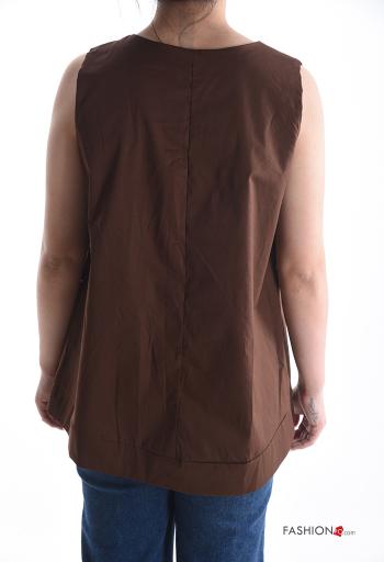 Top in Cotone senza maniche girocollo - ph 2