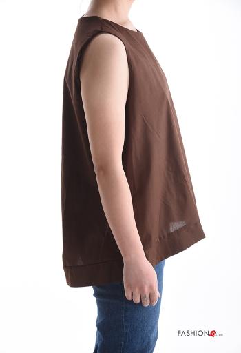 Top in Cotone senza maniche girocollo - ph 3