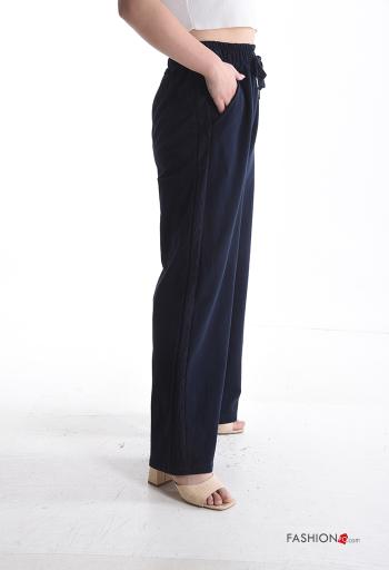 Pantalone in Cotone pizzo con tasche con elastico - ph 3