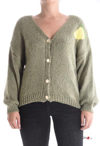 Cardigan in Misto Lana