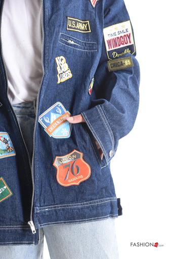 Giacca in Cotone maniche lunghe con colletto senza fodera con bottoni con tasche - ph 4