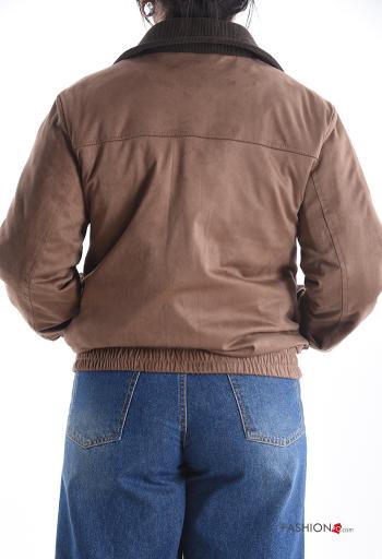 Blusão Bomber com gola com forro com fecho com bolsos com botões - ph 2