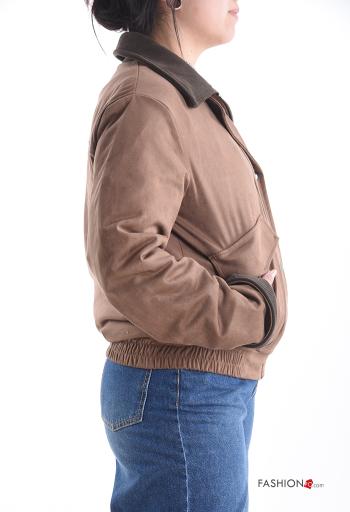 Blusão Bomber com gola com forro com fecho com bolsos com botões - ph 3