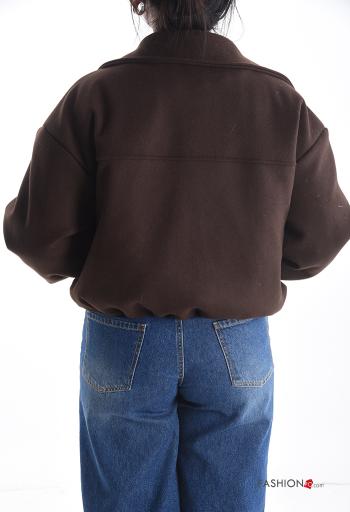 Bomber maniche lunghe con colletto con fodera con tasche con zip - ph 2