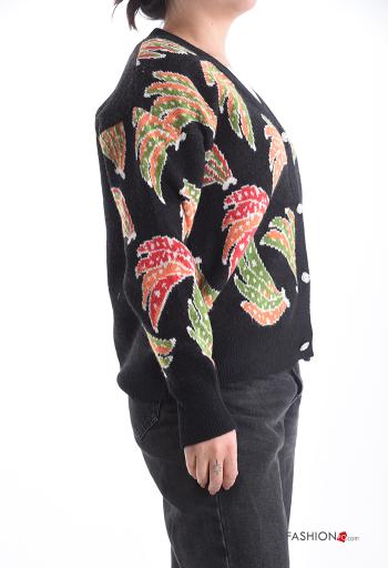 long sleeve Cardigan with buttons with v-neck - ph 3