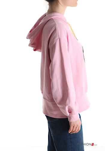 Patterned Cotton Sweatshirt with hood - ph 3