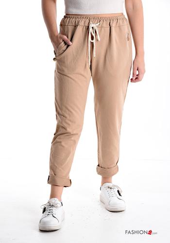 Pantalone sportivo in Cotone con tasche con elastico - ph 1