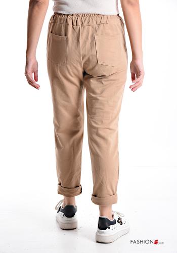 Pantalone sportivo in Cotone con tasche con elastico - ph 2