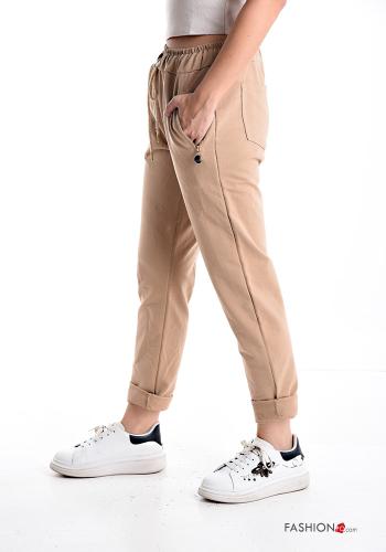 Pantalone sportivo in Cotone con tasche con elastico - ph 3