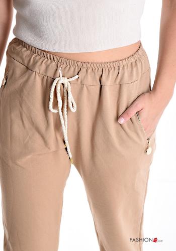 Pantalone sportivo in Cotone con tasche con elastico - ph 4