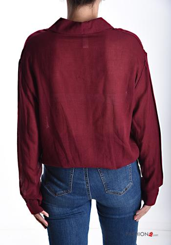 Camicia in Misto Lana maniche lunghe con colletto con bottoni - ph 2