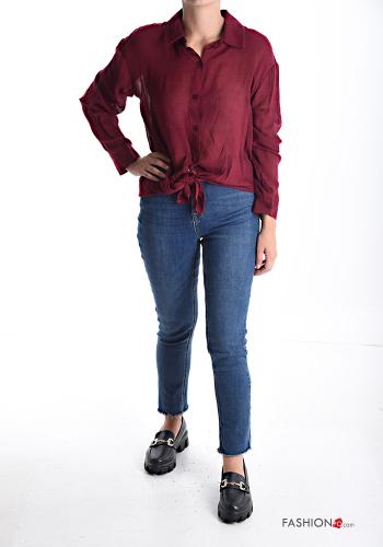Camicia in Misto Lana maniche lunghe con colletto con bottoni - ph 5
