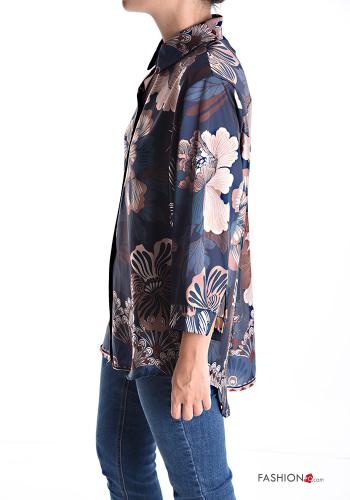 Camicia maniche lunghe con colletto Fantasia floreale con bottoni - ph 3