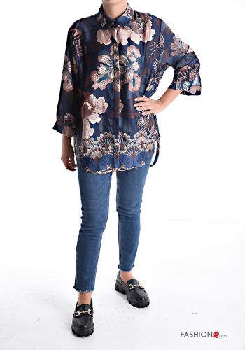 Camicia maniche lunghe con colletto Fantasia floreale con bottoni - ph 5