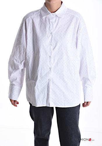 Camicia in Cotone con colletto con bottoni con borchie - ph 1
