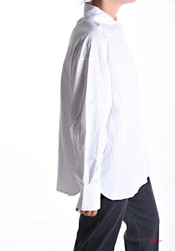 Camicia in Cotone con colletto con bottoni con borchie - ph 3