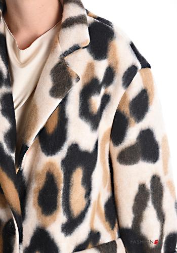 Veste Imprimé animalier avec poches sans doublure à boutons - ph 4