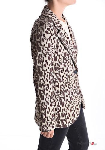 Giacca in Cotone Fantasia animalier senza fodera - ph 3