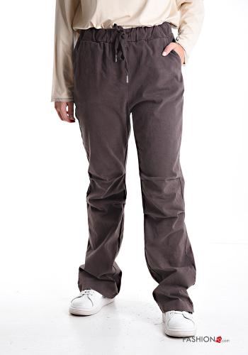 Pantalon en Coton avec poches avec élastique - ph 1