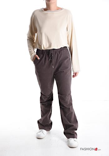 Pantalon en Coton avec poches avec élastique - ph 5