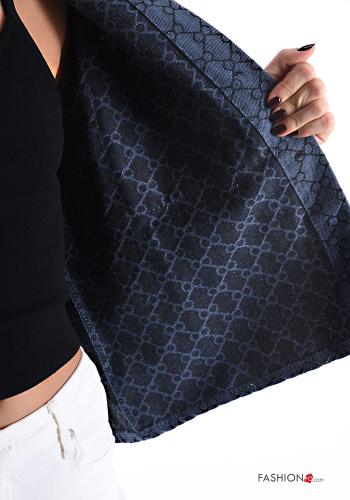 Patterned long sleeve with collar Jacket with buttons without lining with pockets - ph 6