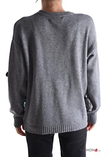 Floral long sleeve crew neck Sweater - ph 2