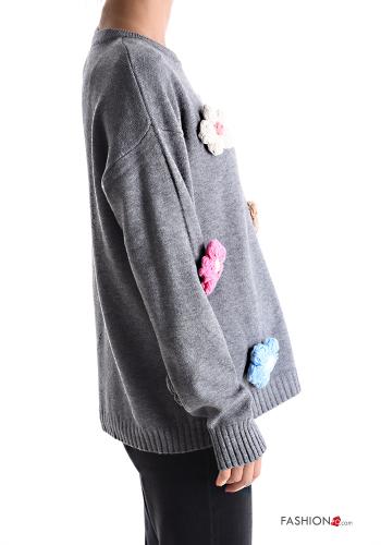Floral long sleeve crew neck Sweater - ph 3