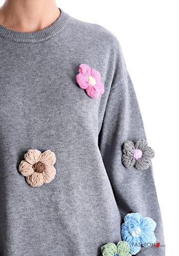 Floral long sleeve crew neck Sweater - ph 4